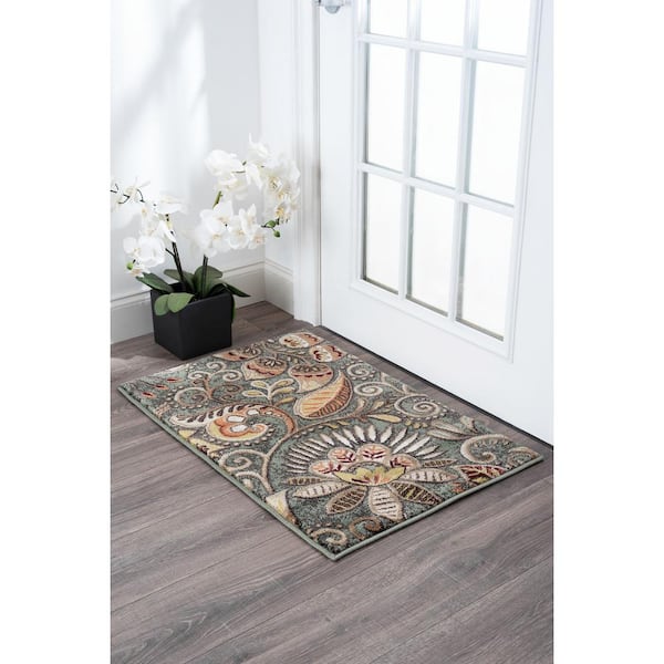 Capri Abstract Seafoam 2 ft. x 3 ft. Indoor Area Rug