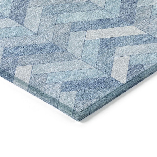 Chantille Machine Washable Indoor/Outdoor Abstract ACN2297 Sky 2 ft. x 3 ft. Accent Rug