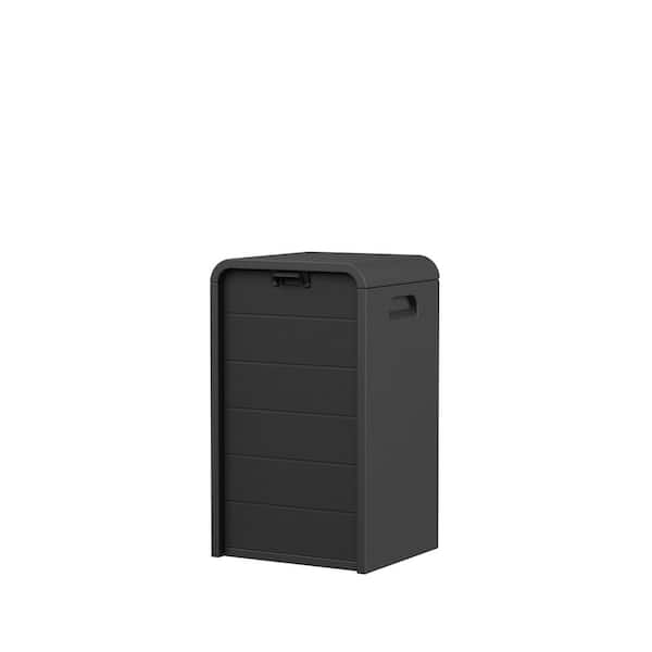 Waterfall 28 gal. Iron Ore Gray Plastic Resin Weather Resistant Trash Hideaway Deck Box