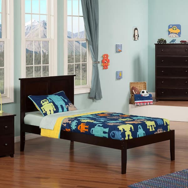 Madison Espresso Twin XL Platform Bed with Open Foot Board