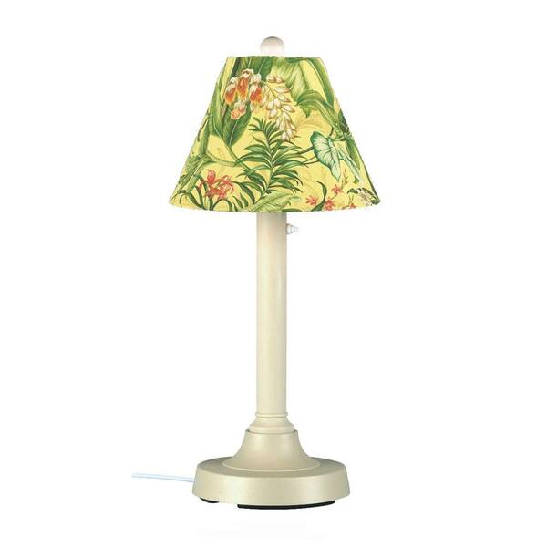 Patio Living Concepts San Juan 30 in. Outdoor Bisque Table Lamp with Soleil Shade