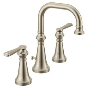 Colinet 8 in. Widespread Double-Handle Bathroom Faucet with Lever Handles in Brushed Nickel