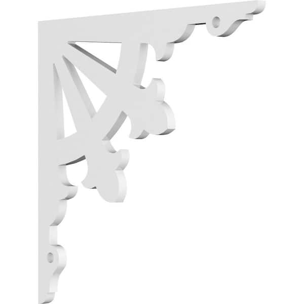 Ekena Millwork 5/8 in. W x 16 in. H x 16 in. D PVC Riley Bracket
