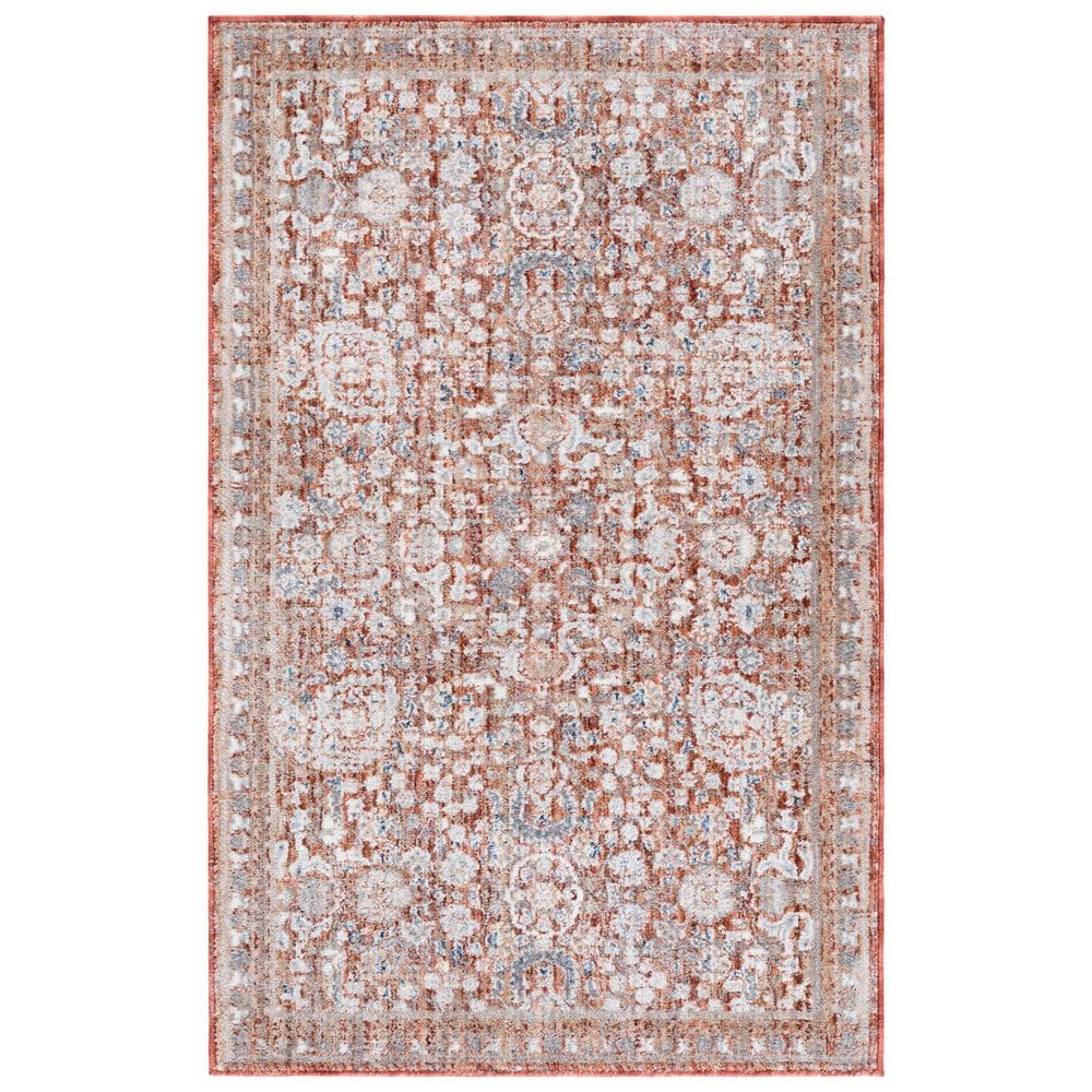 Harlow Rust Rug SAFAVIEH Harlow 3 ft. x 4 ft. Rust/Ivory Gray Medallion Ornate Area Rug ...