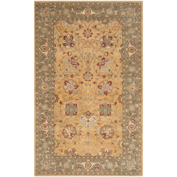 SAFAVIEH Antiquity Gold 5 ft. x 8 ft. Border Speckled Area Rug