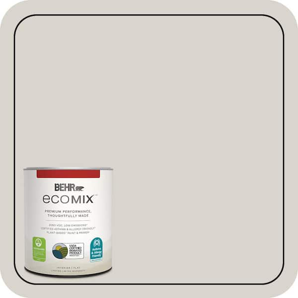 ECOMIX 1 qt. Home Decorators #HDC-MD-21 Dove Flat Plant-Based Interior Paint & Primer