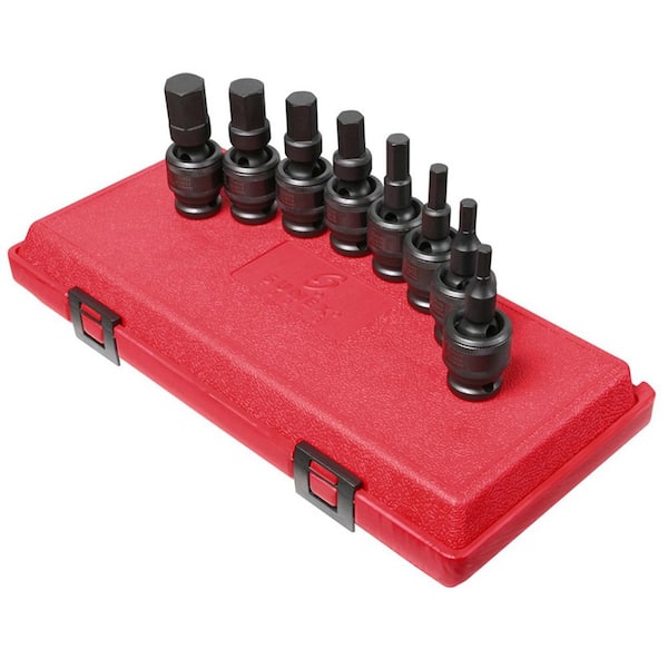 SUNEX TOOLS 1/2 in. Drive Metric Universal Hex Bit Driver Impact Socket