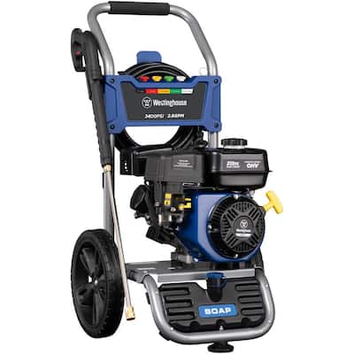WPX Max 3400 PSI 2.6 GPM Cold Water Gas Pressure Washer with Soap Tank and 5 Quick Connect Tips