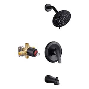 Single Handle 5-Spray Shower Faucet 1.8 GPM with Tub Spout in. Oil Rubbed Bronze Valve Included