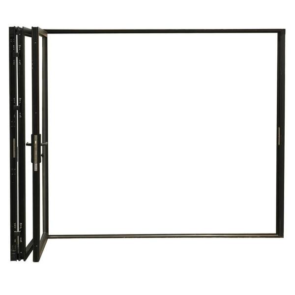 TEZA DOORS Teza 60 Series 96 in. x 80 in. Matte Black Right to 