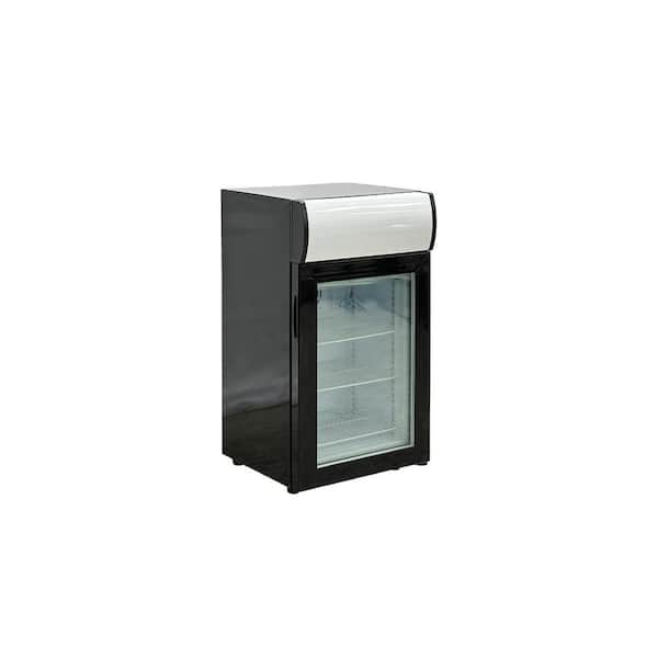Elite Kitchen Supply 18.2 in. 1.8 Cu. Ft. Manual Defrost NSF Countertop Glass Freezer ESD2B in Black