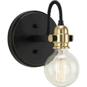 Axle Collection 1-Light Antique Bronze Vintage Wall Light