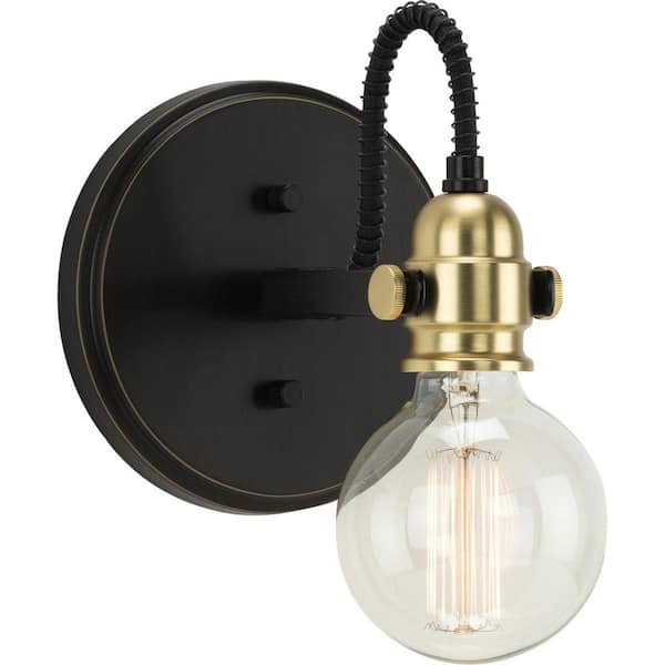 Progress Lighting Axle Collection 1-Light Antique Bronze Vintage Wall Light