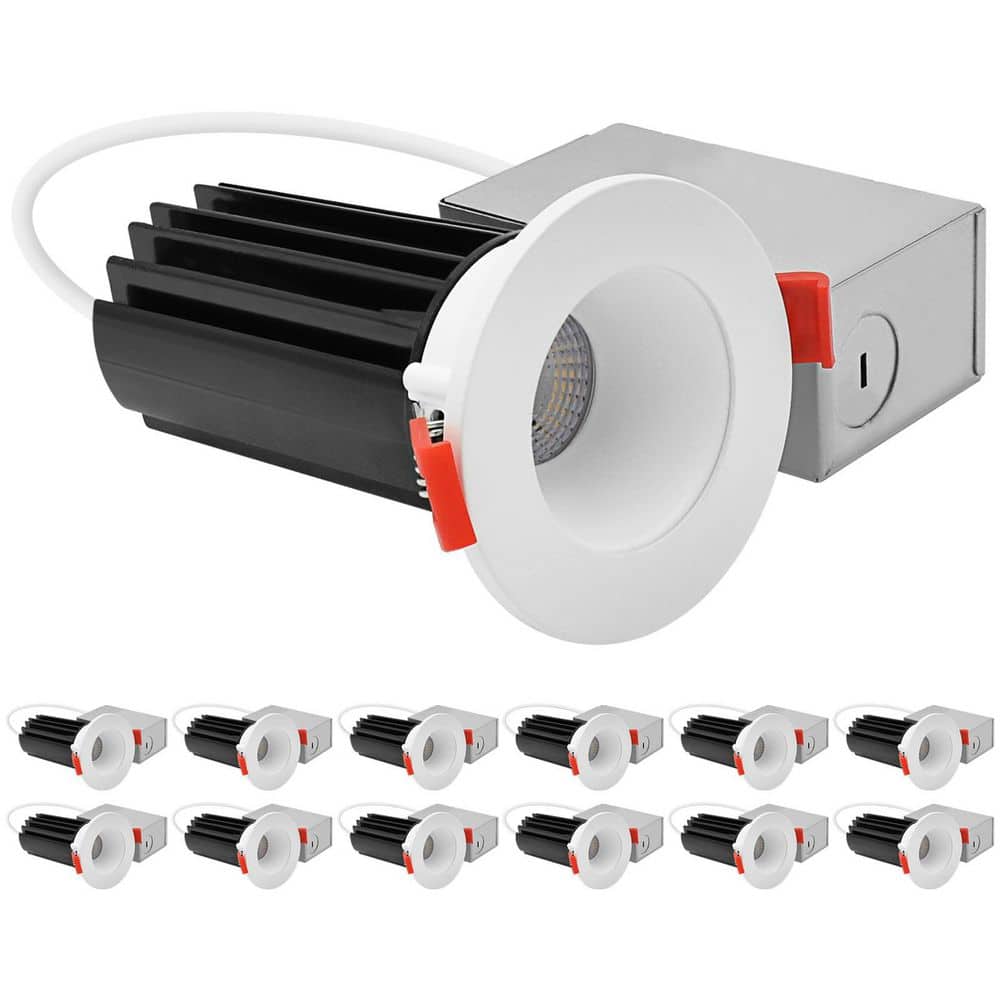 2 in. Integrated LED Recessed Canless Light, Round White Interchangeable Trim, 5CCT, 1000LM, 15W, CRI80 Dimmable 4 Pack price history on PriceWatchPro