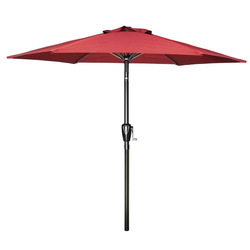 7.5 ft. Powder Coated Poles Market Umbrella Outdoor UV-Protection with Push