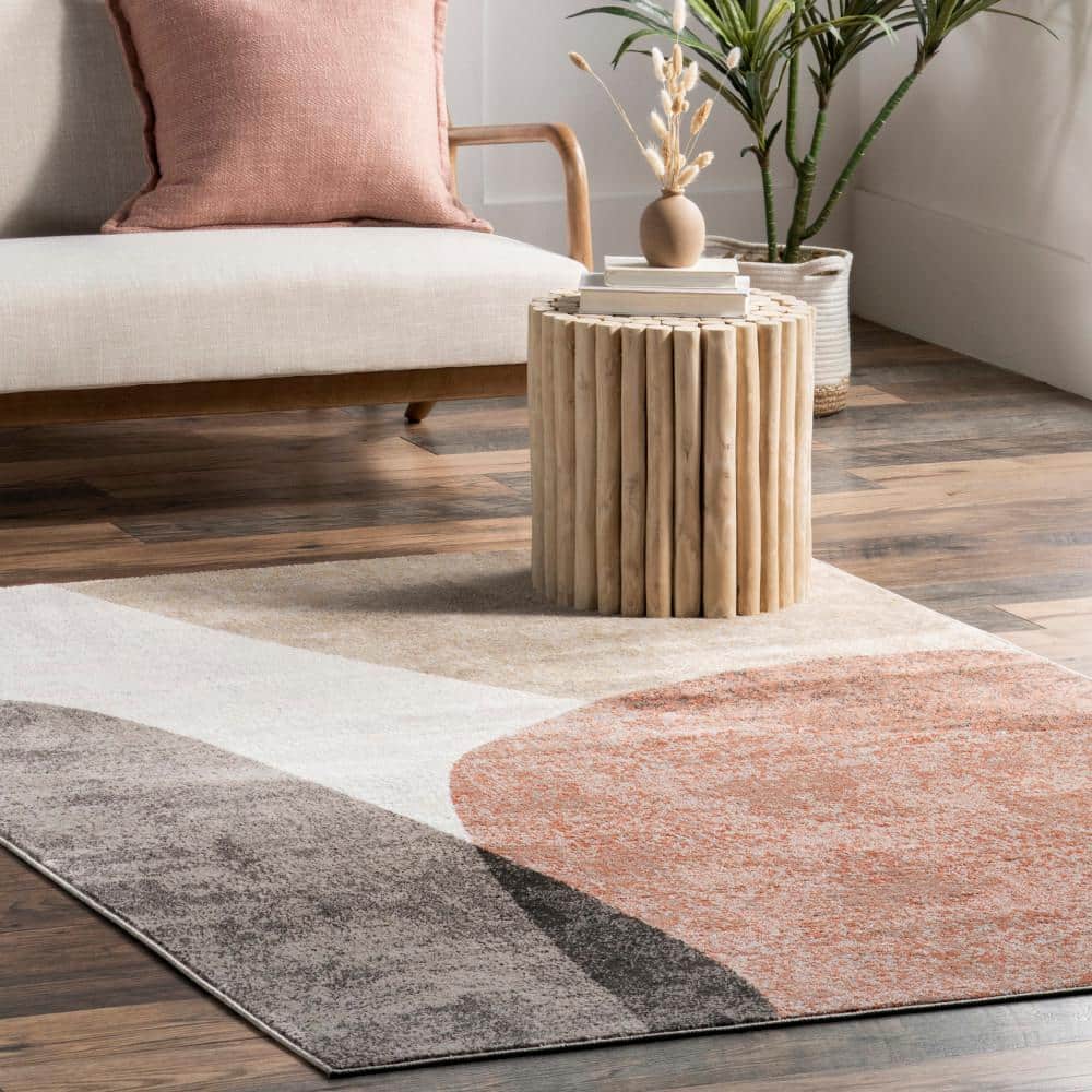 Emelia Abstract Multicolor Synthetic Area Rug