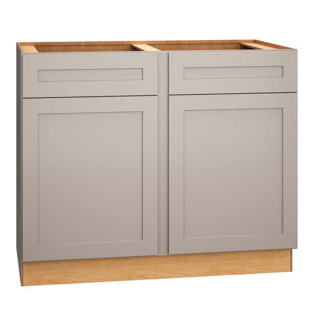 QuickShip Cottage 42 in. W x 24 in. D x 34.5 in. H Assembled Plywood Shaker Base Kitchen Cabinet in Sterling price history on PriceWatchPro