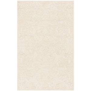 Trace Ivory 3 ft. x 5 ft. Floral Area Rug