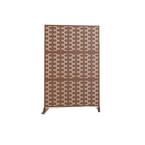 76in. x 47.2in. Patio Laser Cut Metal Privacy Screen in Brown, 3 panels