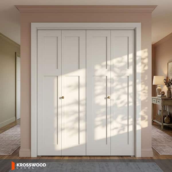 Krosswood Doors 48 in. x 80 in. Craftsman Shaker 2-Panel Solid