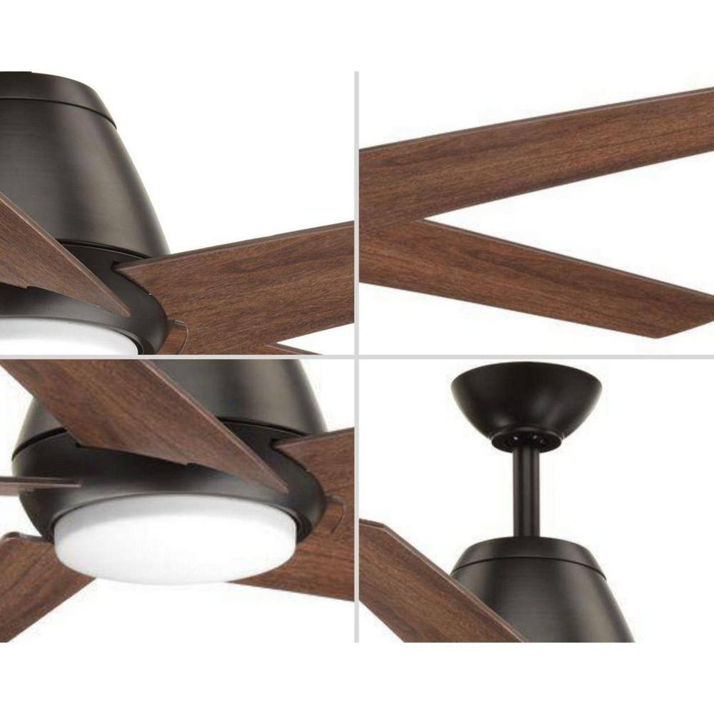 Gust 54" Antique Bronze Ceiling Fan with Walnut Blades