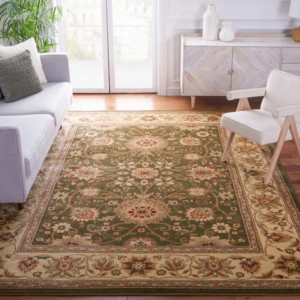 Lyndhurst 11 ft. x 15 ft. Sage/Ivory Floral Area Rug