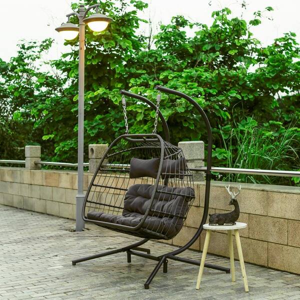 Nother Luxury 2 Person X-Large Double Swing Chair Wicker Hanging Egg Chair Nother Luxury 2 Person X-Large Double Swing Chair Wicker Hanging Egg Chair