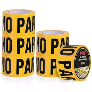 6-Pieces 200 Meters Long Tape Roll Suitable for Wide Range of Applications Safety Caution Tape Set (Black and Yellow)