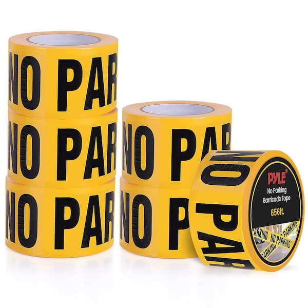 6 Pieces 200 Meters Long Tape Roll Suitable for Wide Range of Applications Safety Caution Tape Set (Black and Yellow)