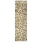 Rydal Ivory/Brown 2 ft. x 8 ft. Abstract Runner Rug