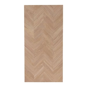 4 ft. L x 25 in. D Unfinished Hevea Chevron Solid Wood Butcher Block Countertop With Square Edge