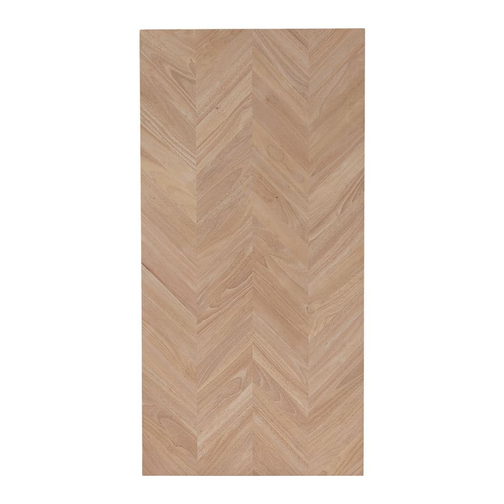 HARDWOOD REFLECTIONS 6 ft. L x 25 in. D Unfinished Hevea Chevron