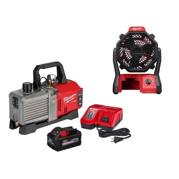 Milwaukee M18 18V LithiumIon Cordless 5 CFM Vacuum Pump Kit and M18 18