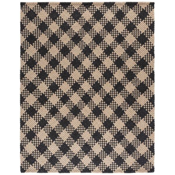 Natural Fiber Couture 8 ft. x 10 ft. Black/Beige Check Area Rug