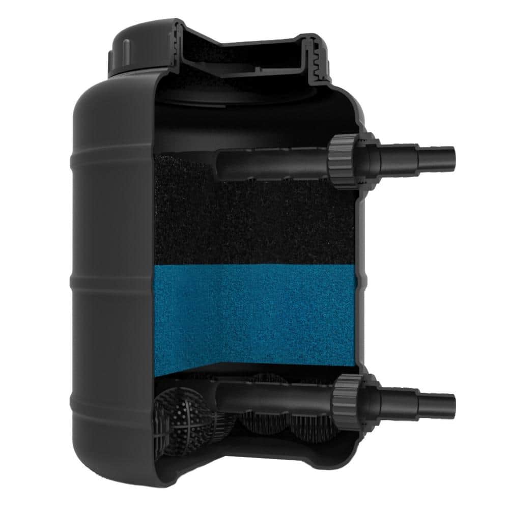 Black Pressurized Pond Filter for 900 Gallon Ponds