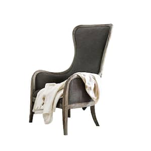 Charlottestown Gray Wing-Back Accent Chair