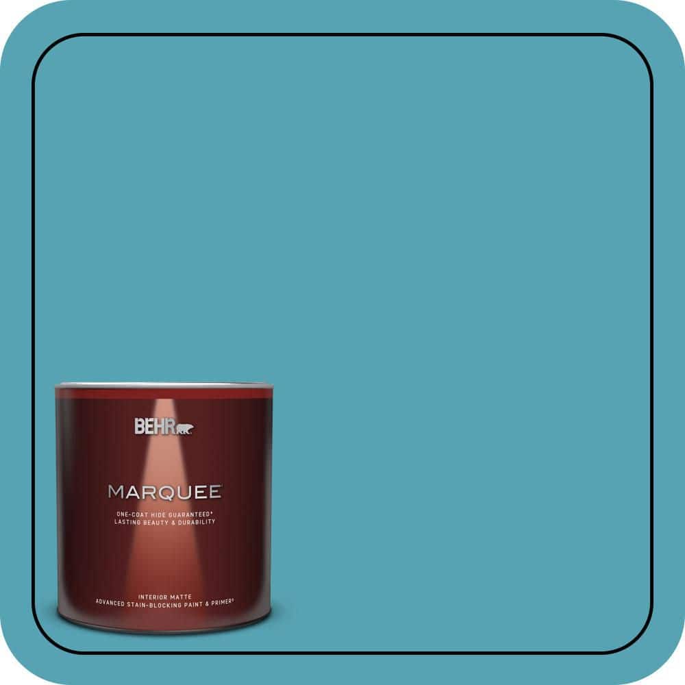 1 qt. #M470-5 Explorer Blue One-Coat Hide Matte Interior Paint & Primer product image for price tracking
