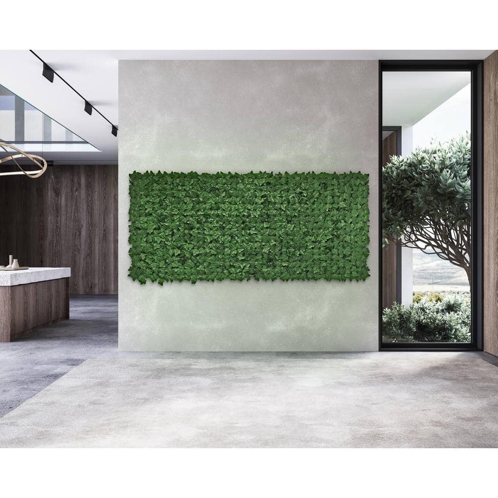 Green Artificial Ivy Leaves Privacy Fence Screen 138" x 39"