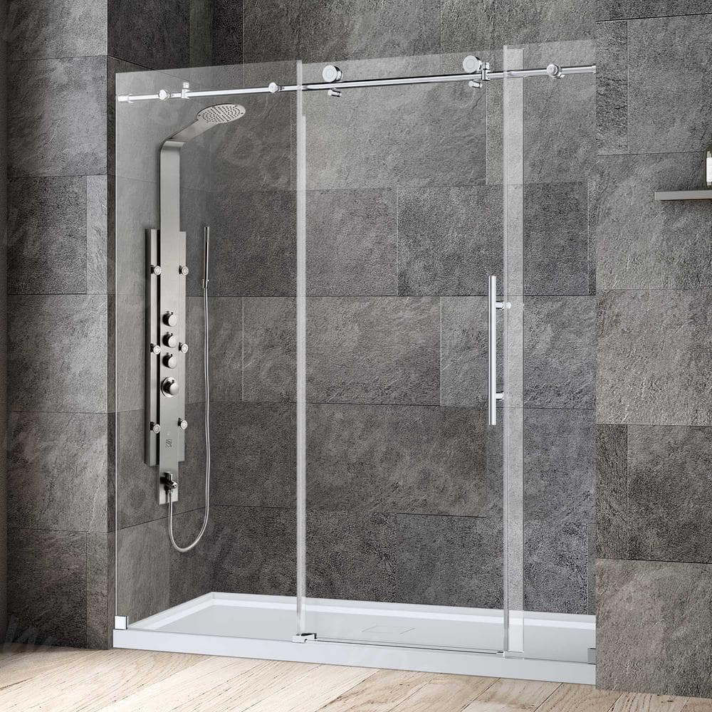 WOODBRIDGE 72 in. W x 76 in. H Frameless Sliding Shower Door with