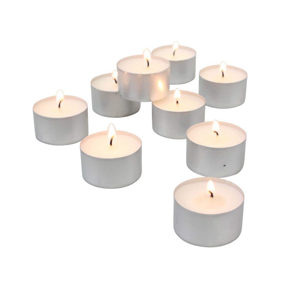 Palm Wax Unscented White Tealight Candles, 300 Pack