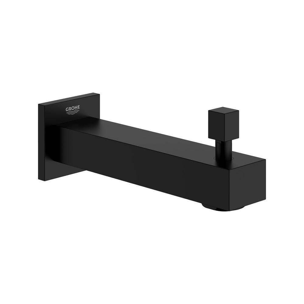 GROHE Eurocube Wall Mount Diverter Tub Spout in Matte Black