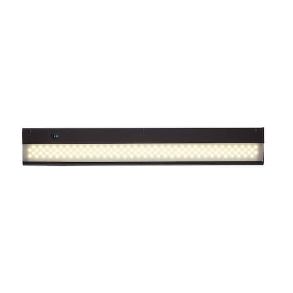 Bel Air Lighting Signature 24 in. Hardwired or Plug-In Bronze LED Under Cabinet Light with High/Low Light Switch