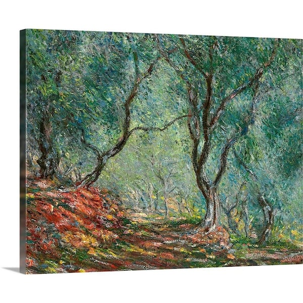 GreatBigCanvas "Olive Trees in the Moreno Garden, 1884" by Claude Monet Canvas Wall Art