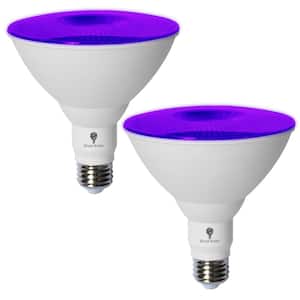 120-Watt Equivalent PAR38 Decorative Indoor/Outdoor LED Light Bulb in Purple (2-Pack)