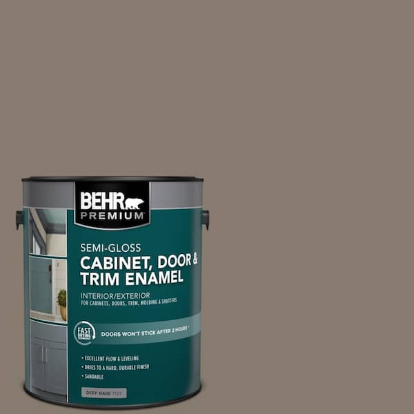1 gal. #SC-159 Boot Hill Grey Semi-Gloss Enamel Interior/Exterior Cabinet, Door & Trim Paint