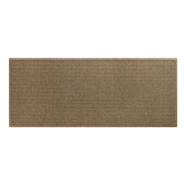 Waterhog Squares 35 in. x 85 in. PET Polyester Indoor Outdoor Door Mat Camel