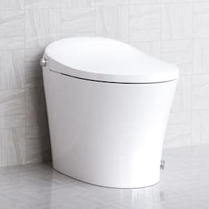 1/1.27 GPF Tankless Elongated Smart Toilet Bidet in White with Dual Flush System, Auto Flush, Heated Seat and Remote