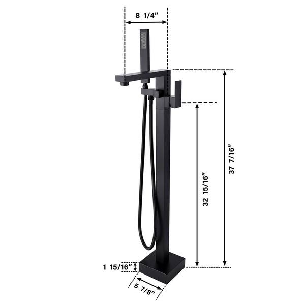 Cheapest LLGG Freestanding Tub Faucets Black