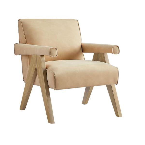 Quality Components Plus Navassa Sand Faux Leather Arm Chair 8319