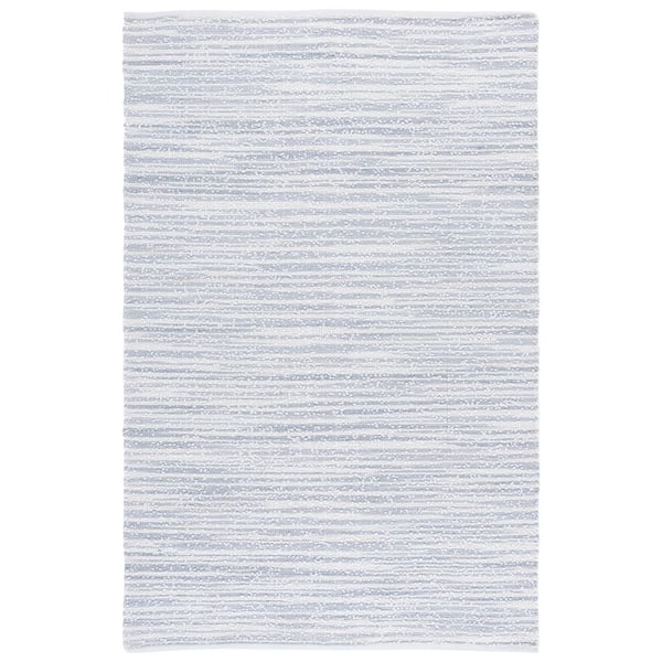Renewal 5 ft. x 8 ft. Light Blue/Ivory Abstract Striped Area Rug